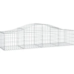Clearance FinePRICE Kaareva kivikori 200x50x40/60 cm galvanoitua rautaa