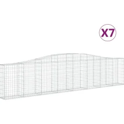Clearance FinePRICE Kaareva kivikori 200x50x40/60 cm galvanoitua rautaa