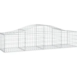 Clearance FinePRICE Kaareva kivikori 200x50x40/60 cm galvanoitua rautaa