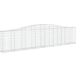 Clearance FinePRICE Kaareva kivikori 200x50x40/60 cm galvanoitua rautaa
