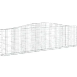 Clearance FinePRICE Kaareva kivikori 200x50x40/60 cm galvanoitua rautaa