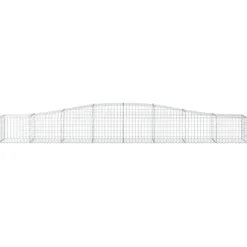 Clearance FinePRICE Kaareva kivikori 200x50x40/60 cm galvanoitua rautaa
