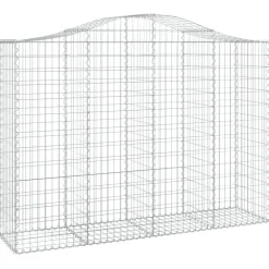 Clearance FinePRICE Kaareva kivikori 200x50x40/60 cm galvanoitua rautaa