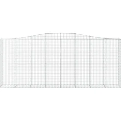 Clearance FinePRICE Kaareva kivikori 200x50x40/60 cm galvanoitua rautaa