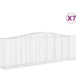 Clearance FinePRICE Kaareva kivikori 200x50x40/60 cm galvanoitua rautaa