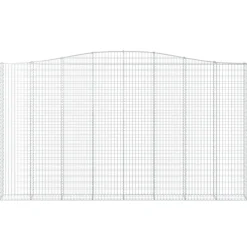 Clearance FinePRICE Kaareva kivikori 200x50x40/60 cm galvanoitua rautaa
