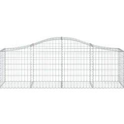 Clearance FinePRICE Kaareva kivikori 200x50x40/60 cm galvanoitua rautaa