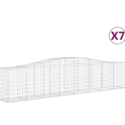 Clearance FinePRICE Kaareva kivikori 200x50x40/60 cm galvanoitua rautaa