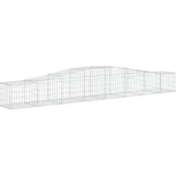 Clearance FinePRICE Kaareva kivikori 200x50x40/60 cm galvanoitua rautaa