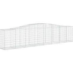 Clearance FinePRICE Kaareva kivikori 200x50x40/60 cm galvanoitua rautaa