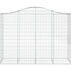 Clearance FinePRICE Kaareva kivikori 200x50x40/60 cm galvanoitua rautaa