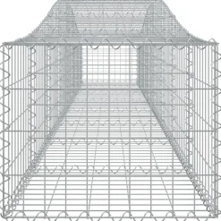 Clearance FinePRICE Kaareva kivikori 200x50x40/60 cm galvanoitua rautaa