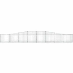 Clearance FinePRICE Kaareva kivikori 200x50x40/60 cm galvanoitua rautaa