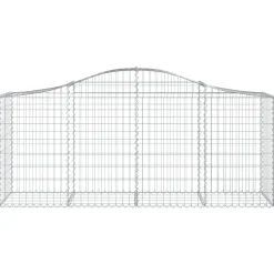 Clearance FinePRICE Kaareva kivikori 200x50x40/60 cm galvanoitua rautaa