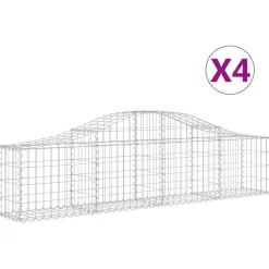 Clearance FinePRICE Kaareva kivikori 200x50x40/60 cm galvanoitua rautaa
