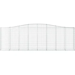 Clearance FinePRICE Kaareva kivikori 200x50x40/60 cm galvanoitua rautaa