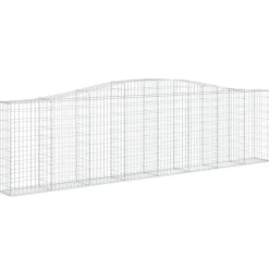 Clearance FinePRICE Kaareva kivikori 200x50x40/60 cm galvanoitua rautaa