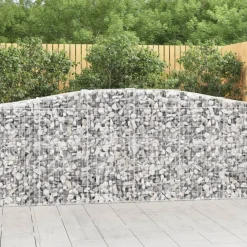 Clearance FinePRICE Kaareva kivikori 200x50x40/60 cm galvanoitua rautaa