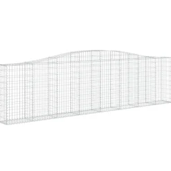Clearance FinePRICE Kaareva kivikori 200x50x40/60 cm galvanoitua rautaa