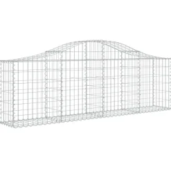 Clearance FinePRICE Kaareva kivikori 200x50x40/60 cm galvanoitua rautaa