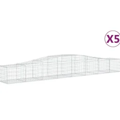 Clearance FinePRICE Kaareva kivikori 200x50x40/60 cm galvanoitua rautaa