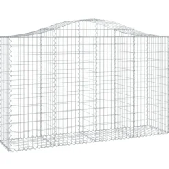 Clearance FinePRICE Kaareva kivikori 200x50x40/60 cm galvanoitua rautaa