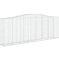 Clearance FinePRICE Kaareva kivikori 200x50x40/60 cm galvanoitua rautaa