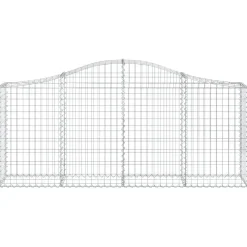 Clearance FinePRICE Kaareva kivikori 200x50x40/60 cm galvanoitua rautaa