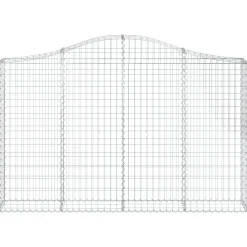 Clearance FinePRICE Kaareva kivikori 200x50x40/60 cm galvanoitua rautaa