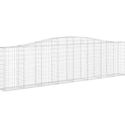 Clearance FinePRICE Kaareva kivikori 200x50x40/60 cm galvanoitua rautaa