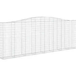 Clearance FinePRICE Kaareva kivikori 200x50x40/60 cm galvanoitua rautaa