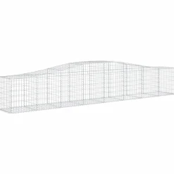 Clearance FinePRICE Kaareva kivikori 200x50x40/60 cm galvanoitua rautaa