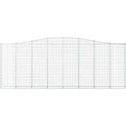 Clearance FinePRICE Kaareva kivikori 200x50x40/60 cm galvanoitua rautaa
