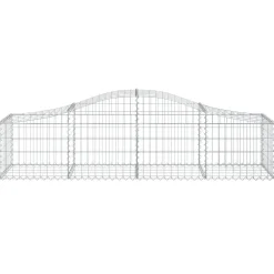 Clearance FinePRICE Kaareva kivikori 200x50x40/60 cm galvanoitua rautaa