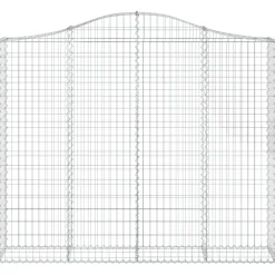 Clearance FinePRICE Kaareva kivikori 200x50x40/60 cm galvanoitua rautaa