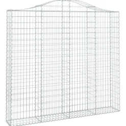 Clearance FinePRICE Kaareva kivikori 200x50x40/60 cm galvanoitua rautaa