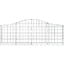 Clearance FinePRICE Kaareva kivikori 200x50x40/60 cm galvanoitua rautaa