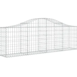 Clearance FinePRICE Kaareva kivikori 200x50x40/60 cm galvanoitua rautaa