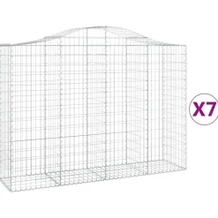 Clearance FinePRICE Kaareva kivikori 200x50x40/60 cm galvanoitua rautaa
