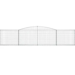 Best FinePRICE Kaareva kivikori 200x30x140/160 cm galvanoitu rauta (53487)