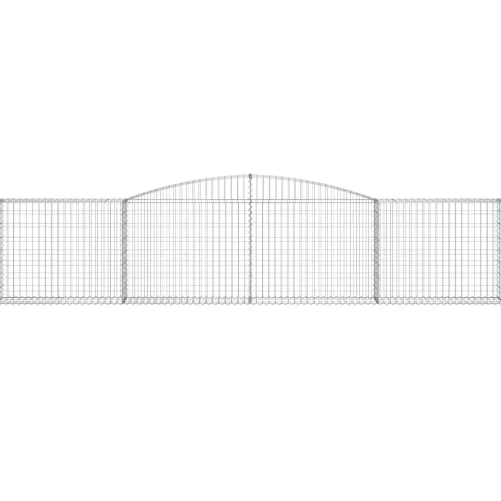 Best FinePRICE Kaareva kivikori 200x30x140/160 cm galvanoitu rauta (53487)