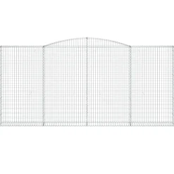 Best FinePRICE Kaareva kivikori 200x30x140/160 cm galvanoitu rauta (53487)