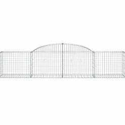 Best FinePRICE Kaareva kivikori 200x30x140/160 cm galvanoitu rauta (53487)