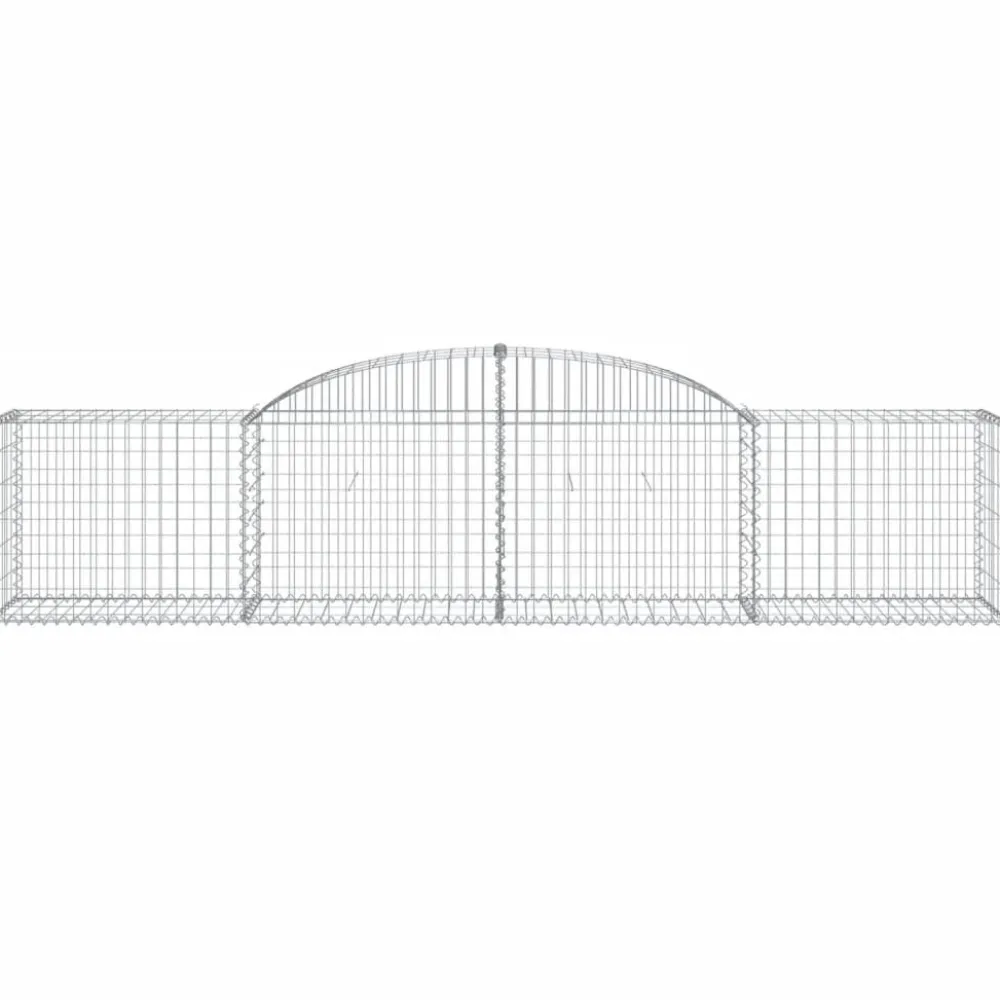 Best FinePRICE Kaareva kivikori 200x30x140/160 cm galvanoitu rauta (53487)