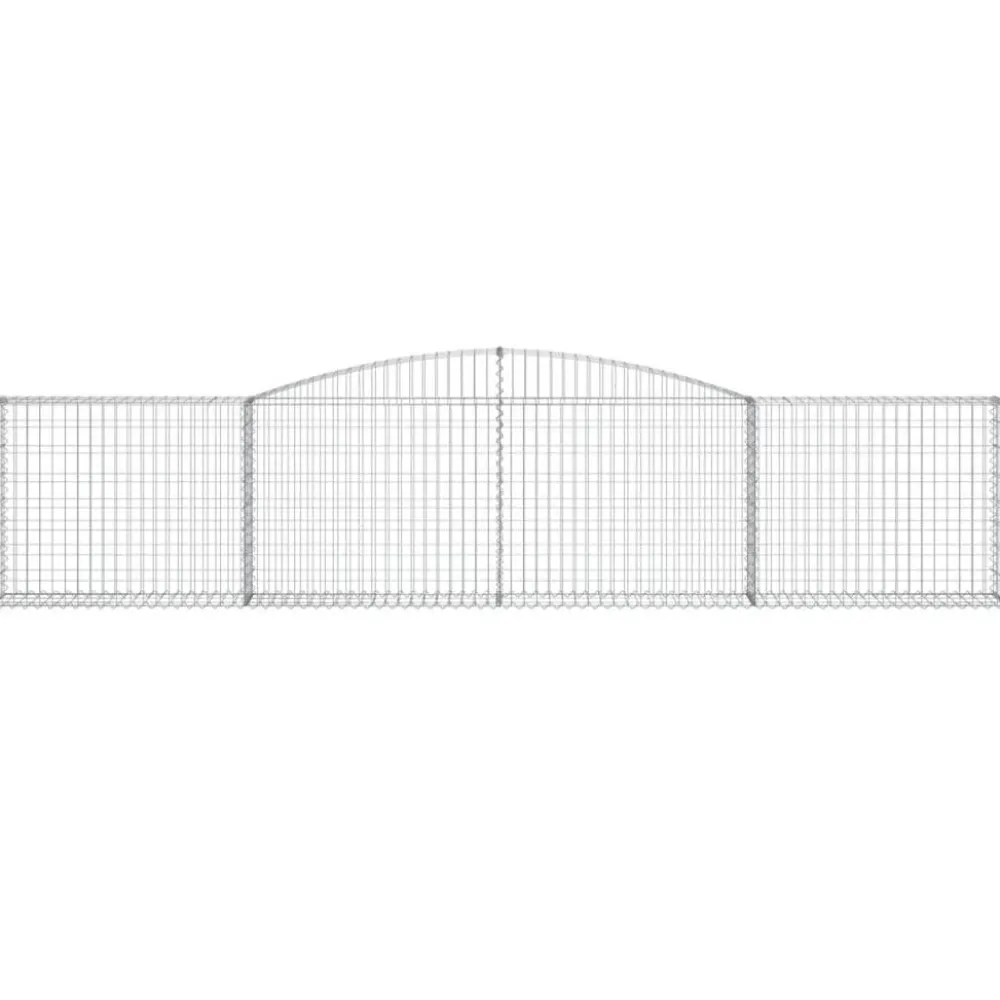 Best FinePRICE Kaareva kivikori 200x30x140/160 cm galvanoitu rauta (53487)