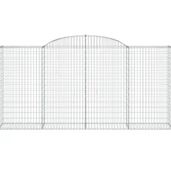 Best FinePRICE Kaareva kivikori 200x30x140/160 cm galvanoitu rauta (53487)