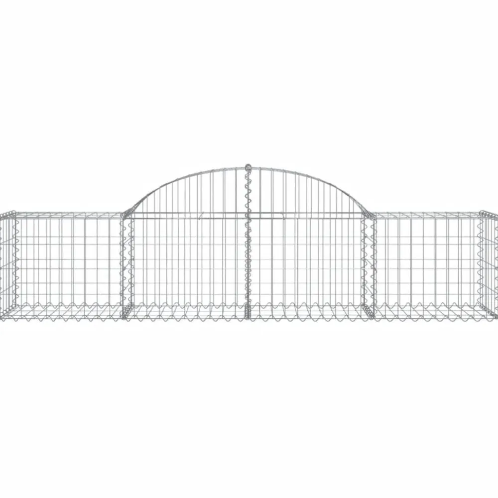 Best FinePRICE Kaareva kivikori 200x30x140/160 cm galvanoitu rauta (53487)