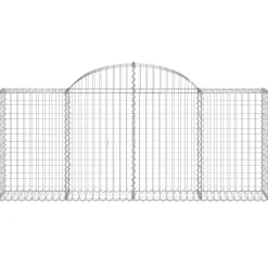Best FinePRICE Kaareva kivikori 200x30x140/160 cm galvanoitu rauta (53487)