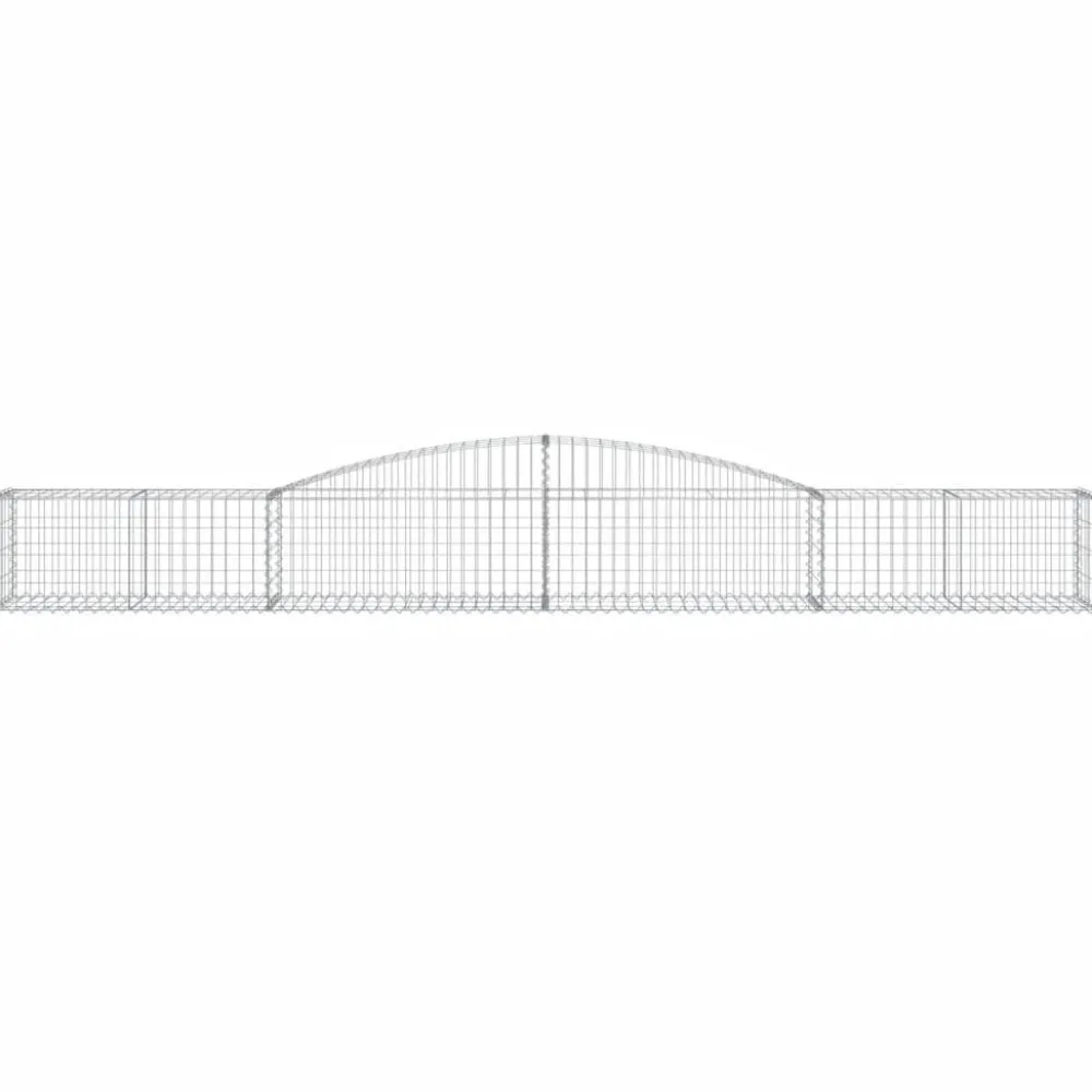 Best FinePRICE Kaareva kivikori 200x30x140/160 cm galvanoitu rauta (53487)