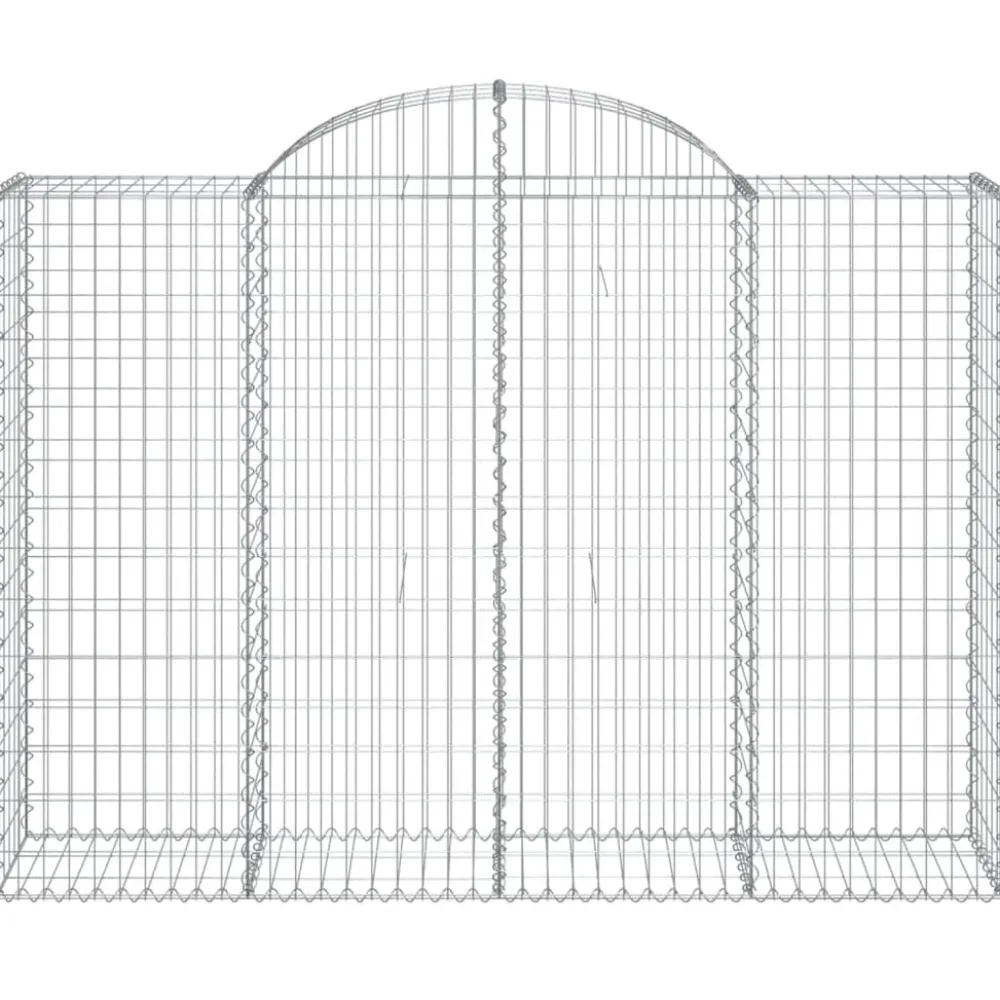 Best FinePRICE Kaareva kivikori 200x30x140/160 cm galvanoitu rauta (53487)